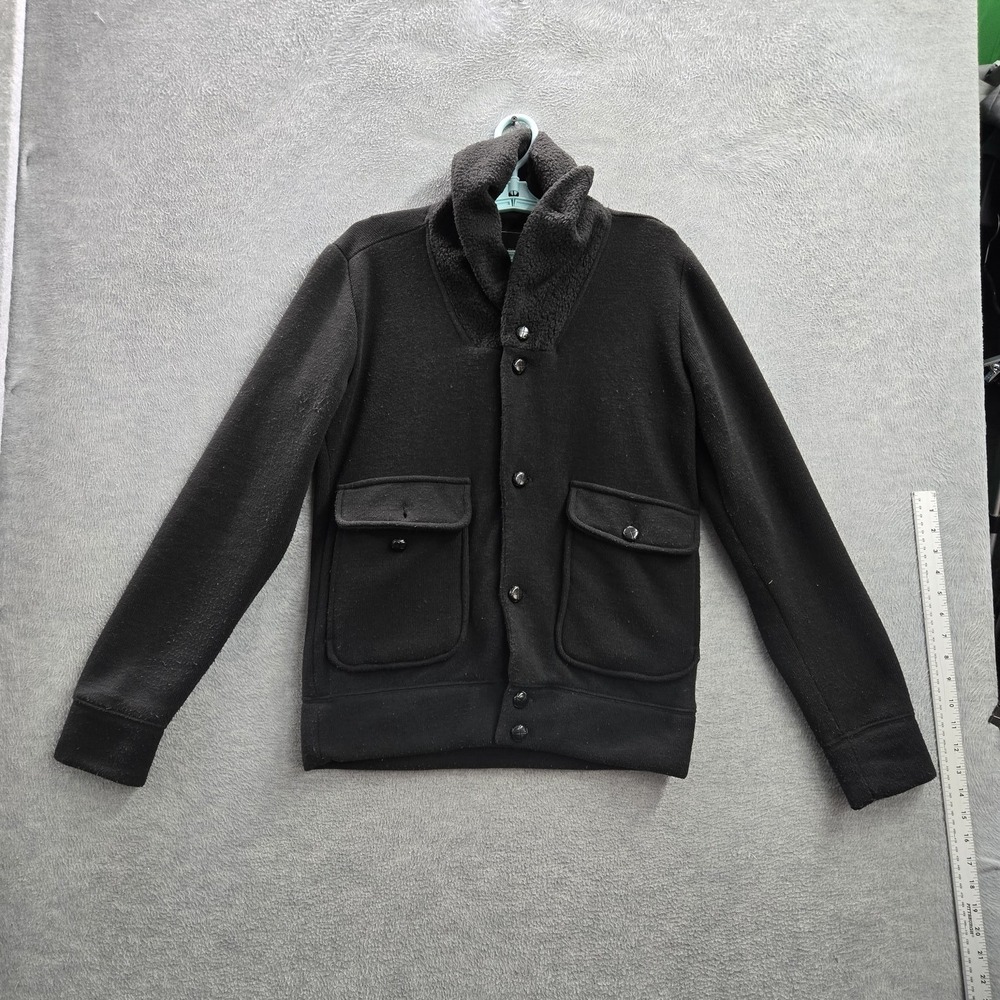 Obey Men Sweatshirt L Black Cardigan‎ Shacket Black Sheep Long Sleeve Y2K